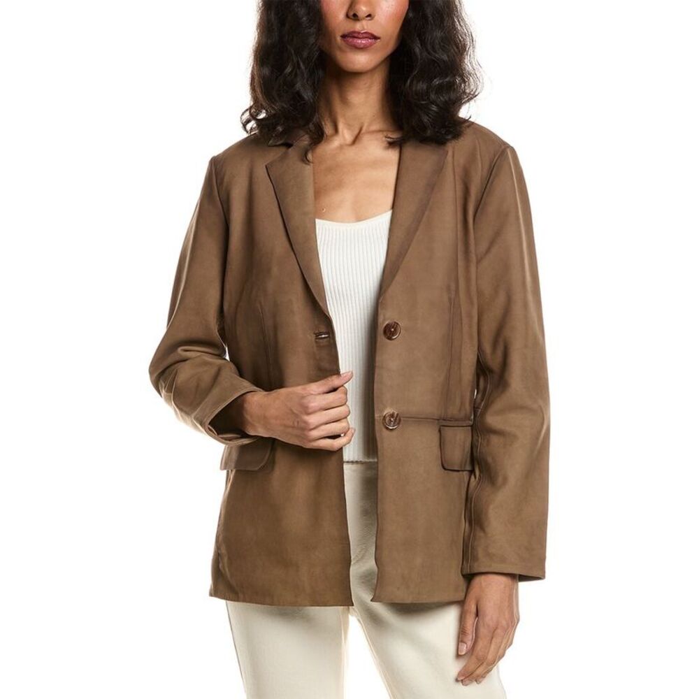 Walter Baker Womens Ray Leather Blazer